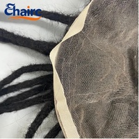 Perruque complète en dentelle pour hommes, dreadlocks, 100% cheveux indiens Remy, bouclés afro, respirante, durable, noire |   Perruques en cheveux humains naturels