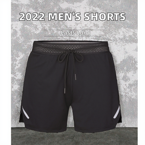 Nouveauté 2022 Shorts d'été décontractés pour hommes 100% polyester Taille élastique Mi-longueur Anti-froissement Imprimé Tricoté Worsted - Product Image 2