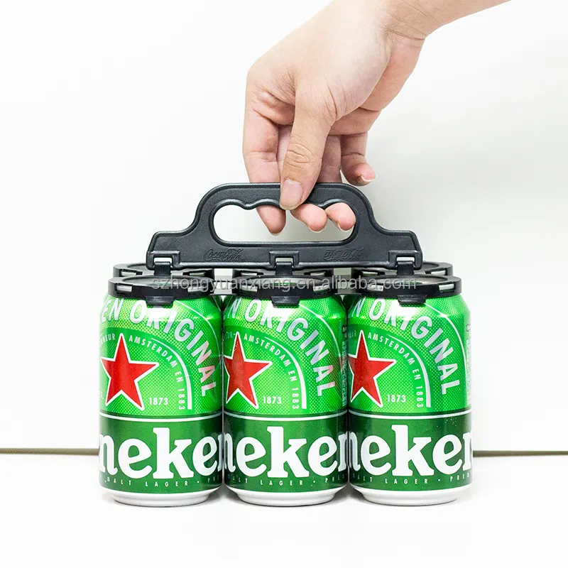 Easy Carrier Ring-Pull 6 pack mango portador de cerveza Latas de alta calidad Soporte de plástico