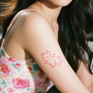 <span class=keywords><strong>Tatuaggi</strong></span> temporanei colorati adesivi piccolo gatto simpatico cartone animato tatuaggio impermeabile per la gamba del braccio del viso - Product Image 4