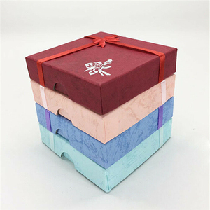 Chất lượng cao tùy chỉnh in logo quà tặng gói vuông trường hợp Bowknot đồ trang sức vòng cổ vòng đeo tay Mới gói quà tặng giấy - Product Image 4