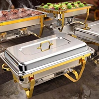 Roestvrijstalen zilverkleurige, ongecoate, hangende, opvouwbare alcoholbrander voor buffetten, voedselverwarming en catering in restaurants
