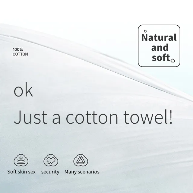 Özel yüksek kaliteli 75GSM beyaz çanta asılı yumuşak yüz pamuk doku ev tek kullanımlık 100% Nonwoven Facecloth