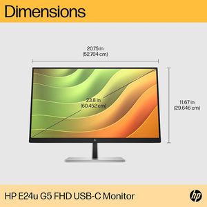 HP e24u G5 24 "Class <span class=keywords><strong>Full</strong></span> <span class=keywords><strong>HD</strong></span> LCD chơi game màn hình 1080P Độ Phân giải 60Hz LED - Product Image 3