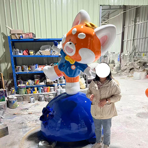 Escultura de Mascota de Dibujos Animados Personalizada de Fibra de Vidrio, Estatua Grande de Animal de Peluche de FRP para Decoración de Jardín de Infantes y Centros Comerciales - Product Image 4