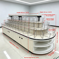 Étagère de présentation moderne pour aliments en vrac, vitrine à bonbons en bois avec bacs en acrylique pour supermarché et épicerie