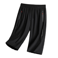 Shorts d'été décontractés pour hommes, amples, en tissu peigné, séchage rapide, élastiques, coupe droite, grande taille, couleur unie, sportifs, tricotés, écologiques