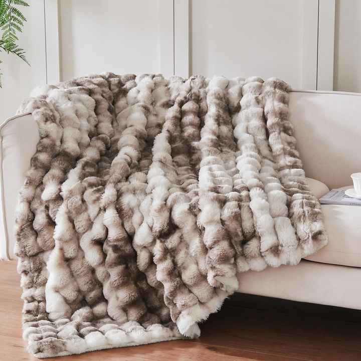 UltraSoft Fuzzy Faux Fur Plush Throw Blanket Thick, Warm Sherpa