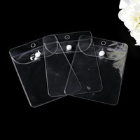 Sac en PVC transparent holographique durable personnalisé avec bouton-pression, taille et couleur personnalisables, pochette en vinyle de haute qualité imprimée en sérigraphie