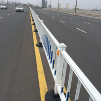 Barrera de Seguridad Vial de Acero y Plástico para Carreteras Urbanas, Barricada, Barrera de Tráfico Reflectante EU