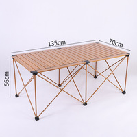Outdoor-Camping-Klappgarnitur: Tisch und Stuhl im Eierrollen-Design aus Aluminiumlegierung, rechteckig für bequemes Sitzen – ideal für den Frühling
