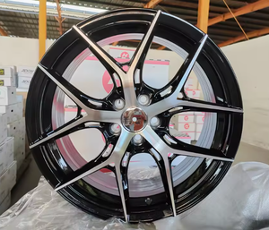 Jantes en alliage pour voitures, 17 et 18 pouces, 5 trous, en alliage <span class=keywords><strong>d</strong></span>'aluminium noir et argent, jantes de <span class=keywords><strong>voiture</strong></span> de tourisme personnalisées OEM - Product Image 4
