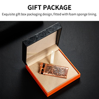 Briquet à flamme jet CIGARLOONG coupe-vent avec finition bronze antique, design portable pour les amateurs de tabac et les voyages en extérieur