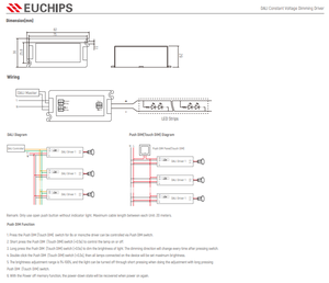 Euchips EUP12D-1H12V-0 12W <b>12V</b> 1A DALI Touch DIM Constant Voltage <b>LED</b> <b>Driver</b> AC220-240Vac IP20 - Product Image 4