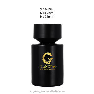 Vente directe d'usine de flacons de parfum ronds en verre de 50 ml de couleur rouge avec logo doré, boîte d'emballage luxueuse sur mesure - Product Image 4