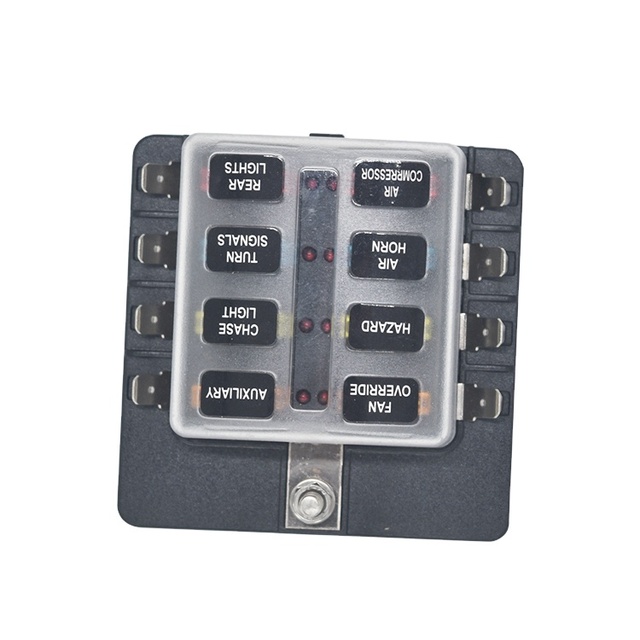 High Quality Plastic Multi-channel 100A 32V 8-Way Automatic Plug-in Fuse Box FB-1710P CE Approved BOMAN Automotive