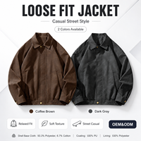 Blouson Bomber Rétro Homme Automne-Printemps en Polyester/Coton, Style Décontracté Urbain, Col Rabattu, Streetwear pour Couples