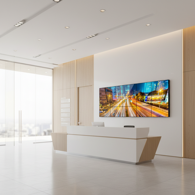 55 Inch 3x3 Ultra-Narrow Bezel LCD Video Wall with SDK OEM for Shopping Malls Retail Stores Airports Subways Education