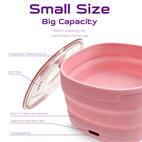 Chauffe-cire pliable en silicone 500 ml, pot de fusion de cire portable pour l'épilation, salon et usage domestique, OEM