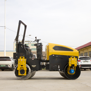 Road máy móc 3 tấn 3000kg Mini Đôi bánh xe thép rung Con lăn nhỏ đôi trống đường lăn để bán - Product Image 5