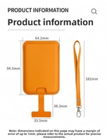 Dompet Kartu Magnetik Kustom Pabrik, Dompet Kartu Kredit Bisnis Kulit PU Tipis dengan Tali Gantungan untuk iPhone 17 16 15 14