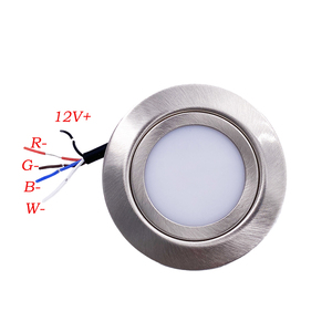 Ultra sottile in acciaio inox <span class=keywords><strong>LED</strong></span> 12V incasso Downlight 3W RGBW3000K faretto <span class=keywords><strong>pannello</strong></span> di illuminazione per cucina moderna armadio del vino - Product Image 2
