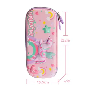Top Quality Custom Large Capacity Student Stationery Bag Cute Clear EVA Pencil Case