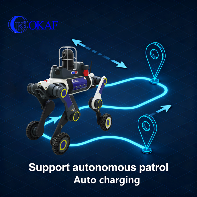 Day and Night Vision Thermal Imaging Camera Intelligent Wheel-legged Robot Dog Security Robot Autonomous Patrol
