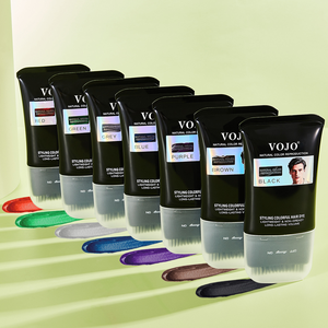 Nouveau 120g crème de couleur de cheveux <span class=keywords><strong>temporaire</strong></span> avec peigne 7 couleurs de mode pour hommes femmes <span class=keywords><strong>coloration</strong></span> rapide style coloré teinture pour cheveux - Product Image 2