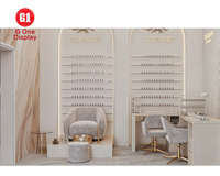 Meubles de décoration intérieure pour salon de beauté, design gratuit, présentoir de salon européen, comptoir de soins capillaires
