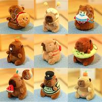 Porte-clés en peluche Capybara Kawaii, mini animal en peluche, pendentif pour sac à dos, jouet de machine à grue, super doux et moelleux, personnalisable