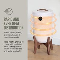 Calentador de Toallas Eléctrico de Lujo de 400W, Ajustable, con Capacidad de 20L para Baño y Cocina, Apagado Automático, Temporizador de 4 Niveles