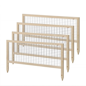 Fioriera Quadrata Rialzata in Legno da Giardino 48x10.5 Pollici con Recinzione CritterGuard - Product Image 3