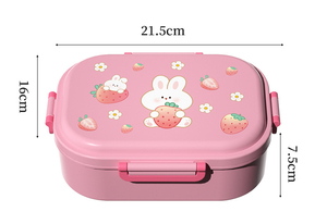 Caja de almacenamiento de almuerzo de plástico de 3 secciones con impresión personalizada Yongli, sello de silicona, contenedor de alimentos Bento para microondas a prueba de fugas - Product Image 3