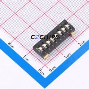 TDS08SGNNTR04 DIP Switch Switch Single Pole Single Throw 8 2.54mm 25mA - Product Image 1