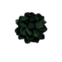 Bros Bunga Mawar Satin Buatan Tangan Elegan 10cm, Bunga Tiga Dimensi dari Kain Simulasi untuk Wanita Grosir