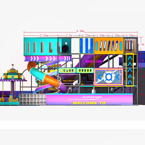 Aire de <span class=keywords><strong>jeux</strong></span> intérieure commerciale populaire pour enfants, équipement de parc d'attractions, zone de <span class=keywords><strong>trampoline</strong></span> <span class=keywords><strong>avec</strong></span> toboggan et piscine à balles - Product Image 4