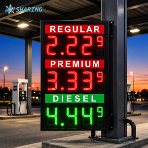 <span class=keywords><strong>Panneau</strong></span> d'affichage numérique personnalisé pour prix <span class=keywords><strong>de</strong></span> carburant LED extérieur, norme américaine, pour station-service - Product Image 1