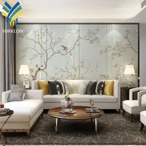 YKMC 213 Custom Flowers And Birds Wall Paper 3D Home Decoration Mural Chinoiseris Wallpaper