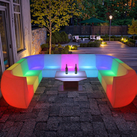 Mesas y Sillas de Sofá Electrónicas con Luces LED de Colores Cambiantes, Resistentes al Agua, de Diseño Moderno para Bar, Personalizadas por Runwood