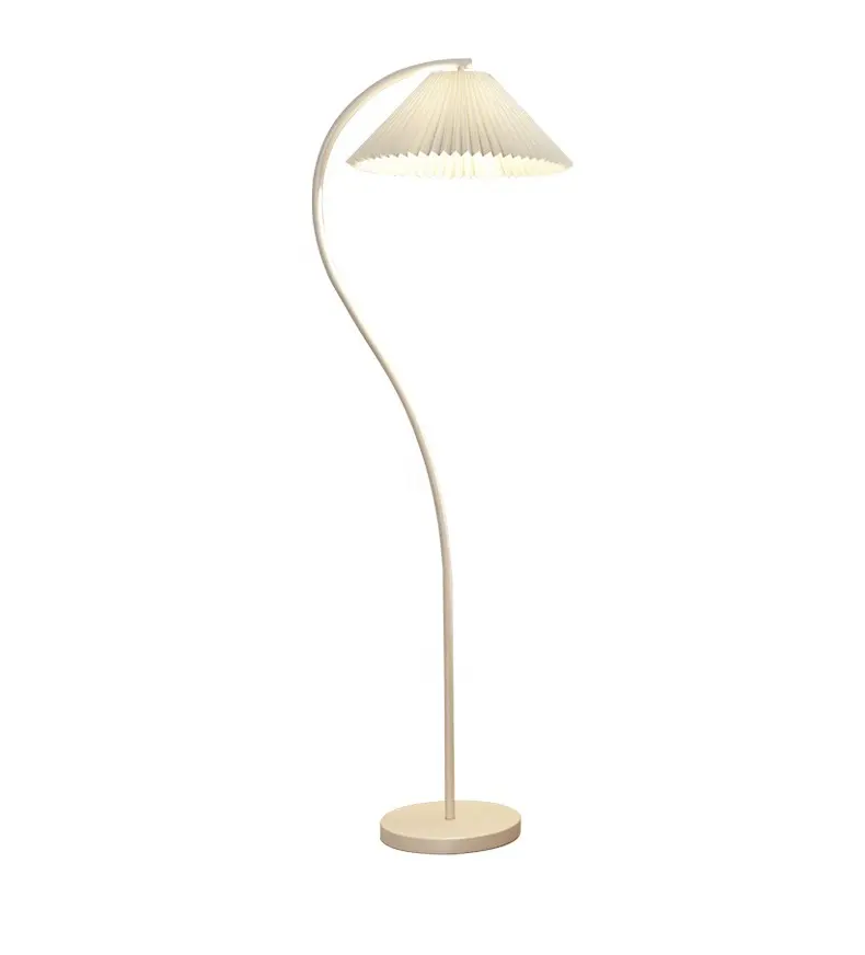Modern LED Cheap Price Umbrella Shape Reafing Wooden Arc Floor Lamp For Living Room