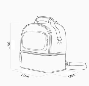 <span class=keywords><strong>Mochila</strong></span> para Extractor de Leche, Bolsa de Doble Compartimento para Almacenamiento de Leche Materna para Lactancia, Guardería, Bolsa Térmica para Almuerzo con Correa - Product Image 6