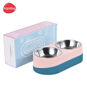 2 in 1 Drinking Feeding Eco Friendly Silicone Dog Food Bowl Stop Swallowing Slow Feed Bowl Pet Cat Food Dish Water Feeder Bowl