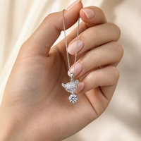 Pendentif Moissanite couleur D 1 carat, collier chaîne à maillons en argent pur, poids total 3,2 g, idéal pour fiançailles, usage quotidien, cadeau classique et charmant