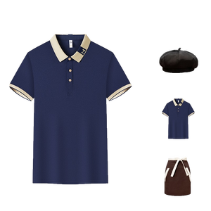 Uniformes de trabajo para personal de servicio de alimentos-Uniformes para empleados de cafetería y panadería con impresión de logotipo personalizado Juego de tres piezas - Product Image 4