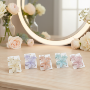 Barrettes à cheveux Tz Egg Flower 6 cm en résine, style doux, pour femmes, usage quotidien, 2 par couleur - Product Image 3