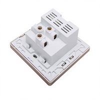 Interruptor de Pared Universal de Doble Polo con Doble USB, 1 Calibre, Duradero, con LED de Seguridad, 10A 250V, Bronce Fosforado, 5 Años de Garantía Mecánica