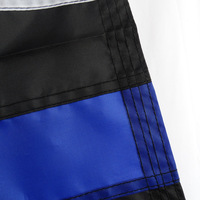 Drapeau américain à ligne bleue fine, 3x5 pieds, brodé, en nylon Oxford 210D rayé