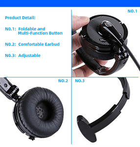 New Arrival New Arrival wireless Blue tooth Business Headphone with Microphone for call center and trucker driver - Product Image 5