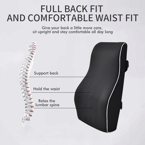 Cuscino di Supporto Lombare in Memory Foam <span class=keywords><strong>per</strong></span> Dolore alla Schiena, Ergonomico e Ortopedico <span class=keywords><strong>per</strong></span> <span class=keywords><strong>Sedia</strong></span> da Ufficio, Auto e <span class=keywords><strong>Sedia</strong></span> da Gaming - Product Image 4